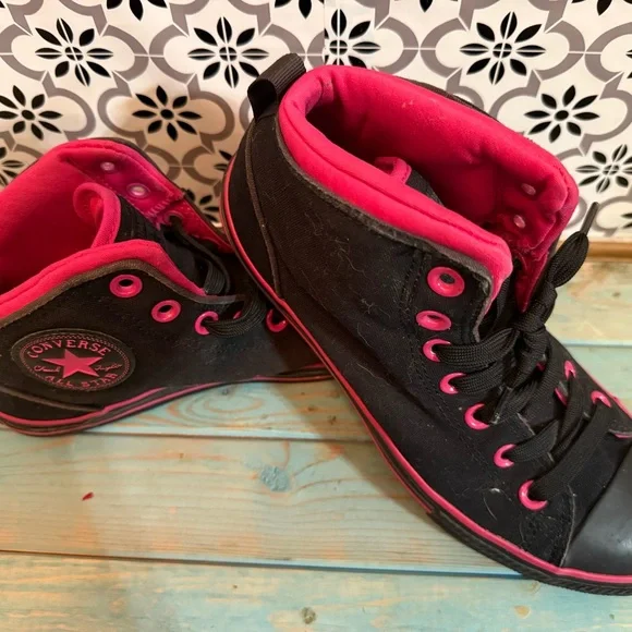 Converse Pink High-Top Sneakers - Picture 4 of 5